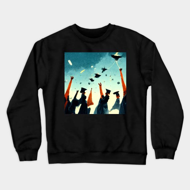 Congratulations Graduate - throw that cap into the air Crewneck Sweatshirt by Liana Campbell